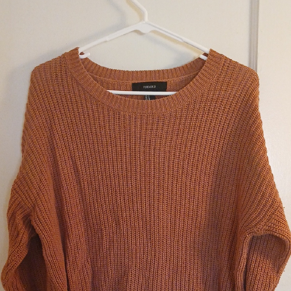 Forever 21 Magenta Sweater with Lace Detail - Picture 5 of 7